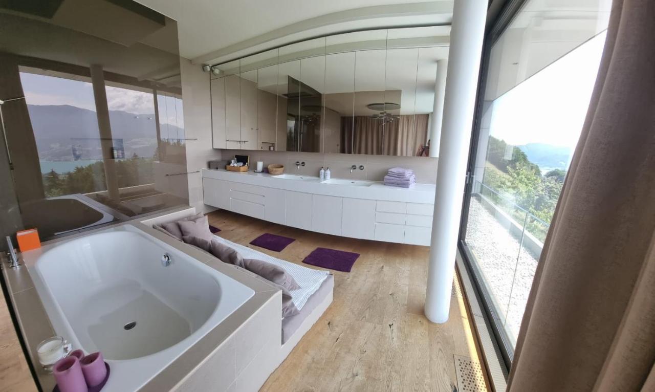 Attersee Luxury Design Villa With Dream Views, Large Pool And Sauna Nussdorf am Attersee Eksteriør billede